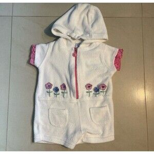 Floral Sleeve Less Hoodie For Girls